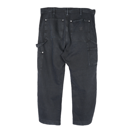 ENFANTS RICHES DÉPRIMÉS ERD BLACK HERRINGBONE THRASHED DOUBLEKNEE PANTS