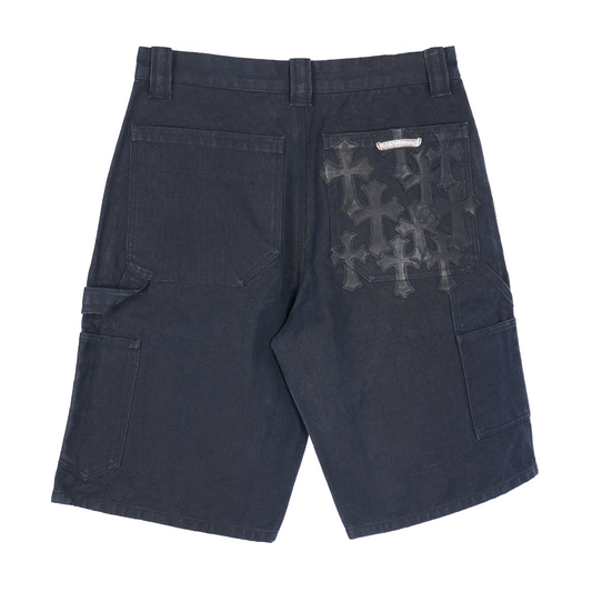 CHROME HEARTS FLOODED CROSS PATCH CARPENTER SHORTS