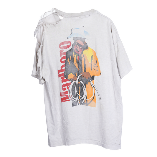 THRASHED WHITE MARLBORO COUNTRY TEE