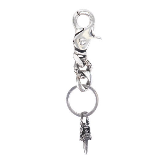 CHROME HEARTS SHORT FANCY LINK KEYCHAIN