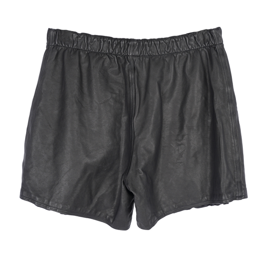 CHROME HEARTS CROSS PATCH LEATHER SHORTS