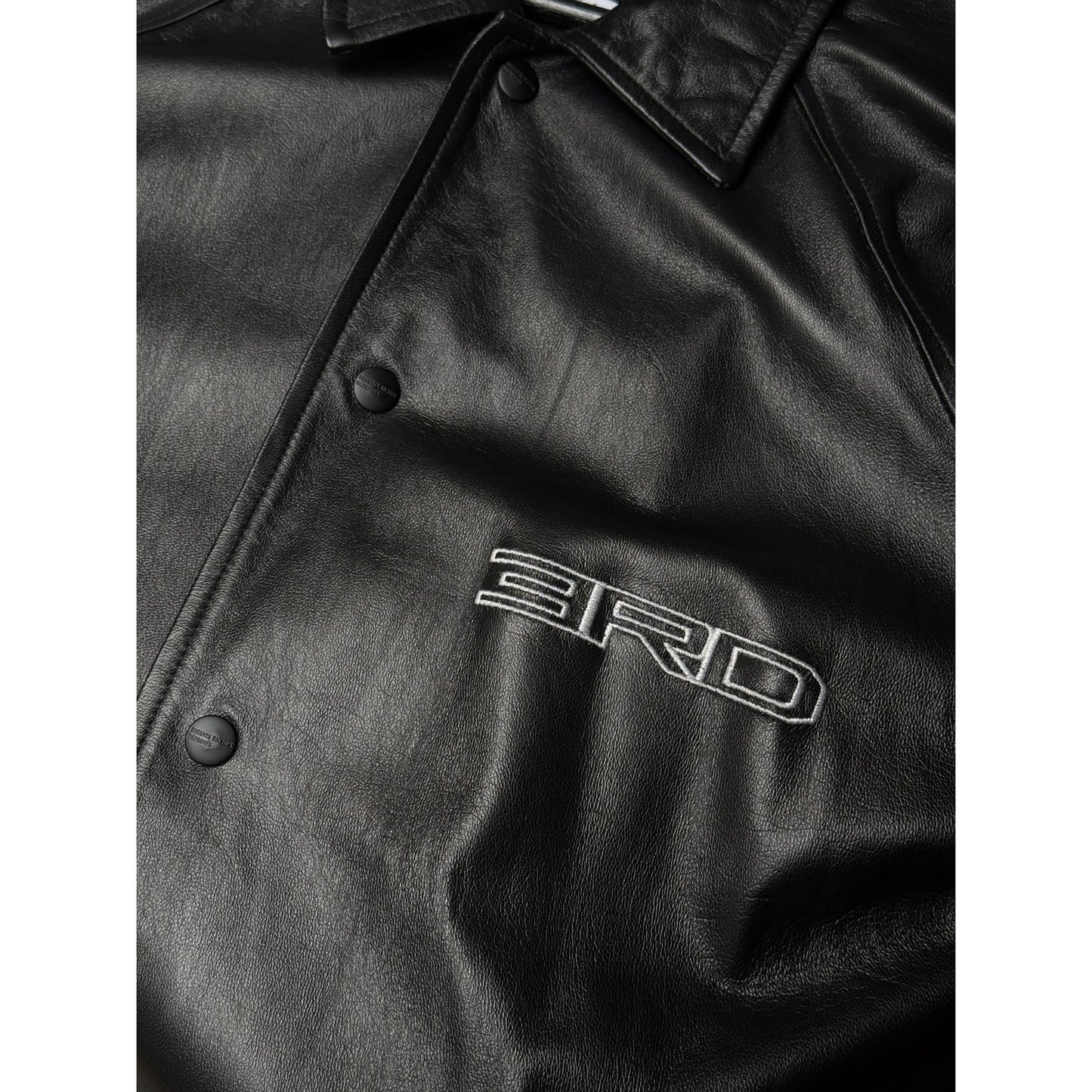 ERD Leather Techno Logo Coach Jacket XL