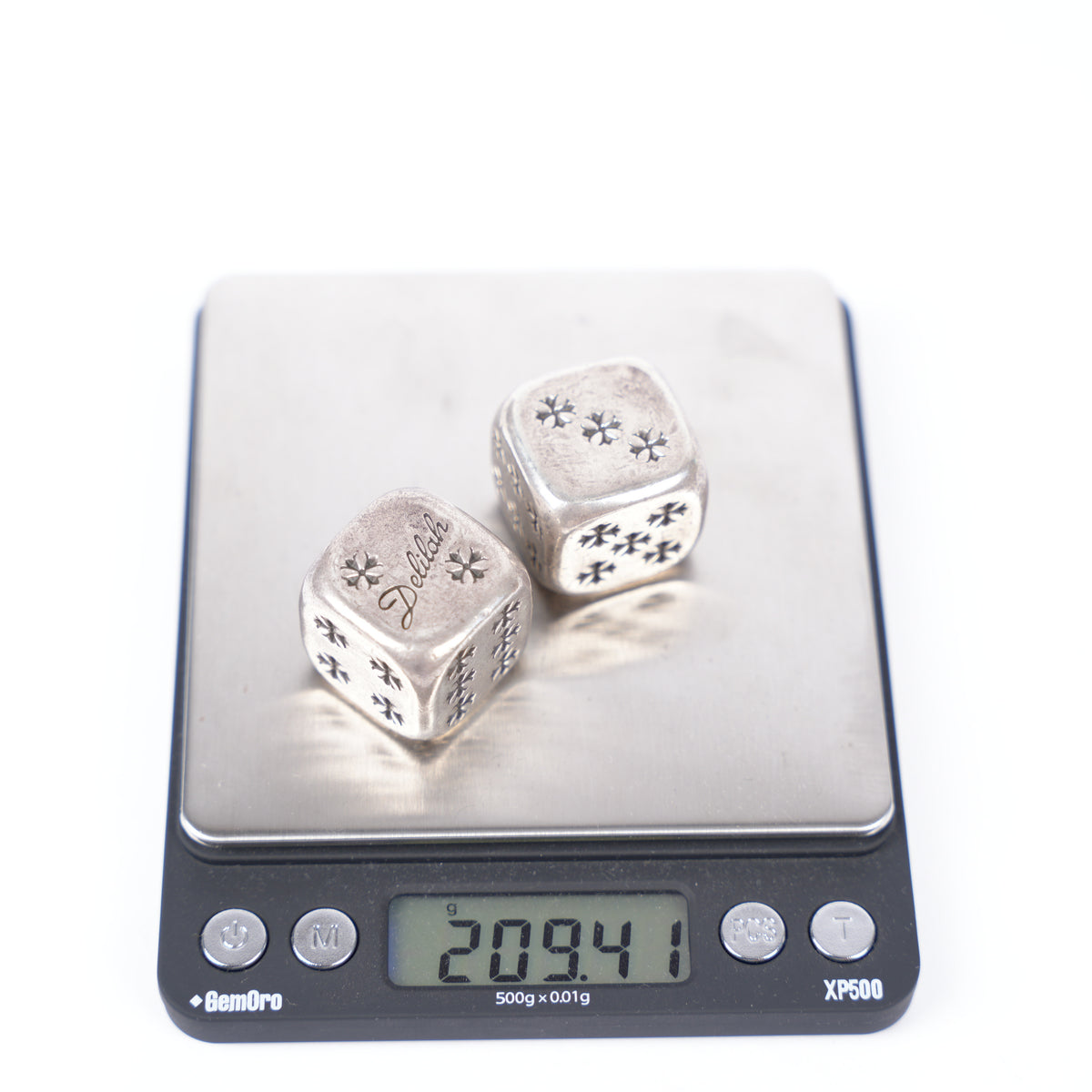 CHROME HEARTS .925 STERLING SILVER DELILIAH DICE
