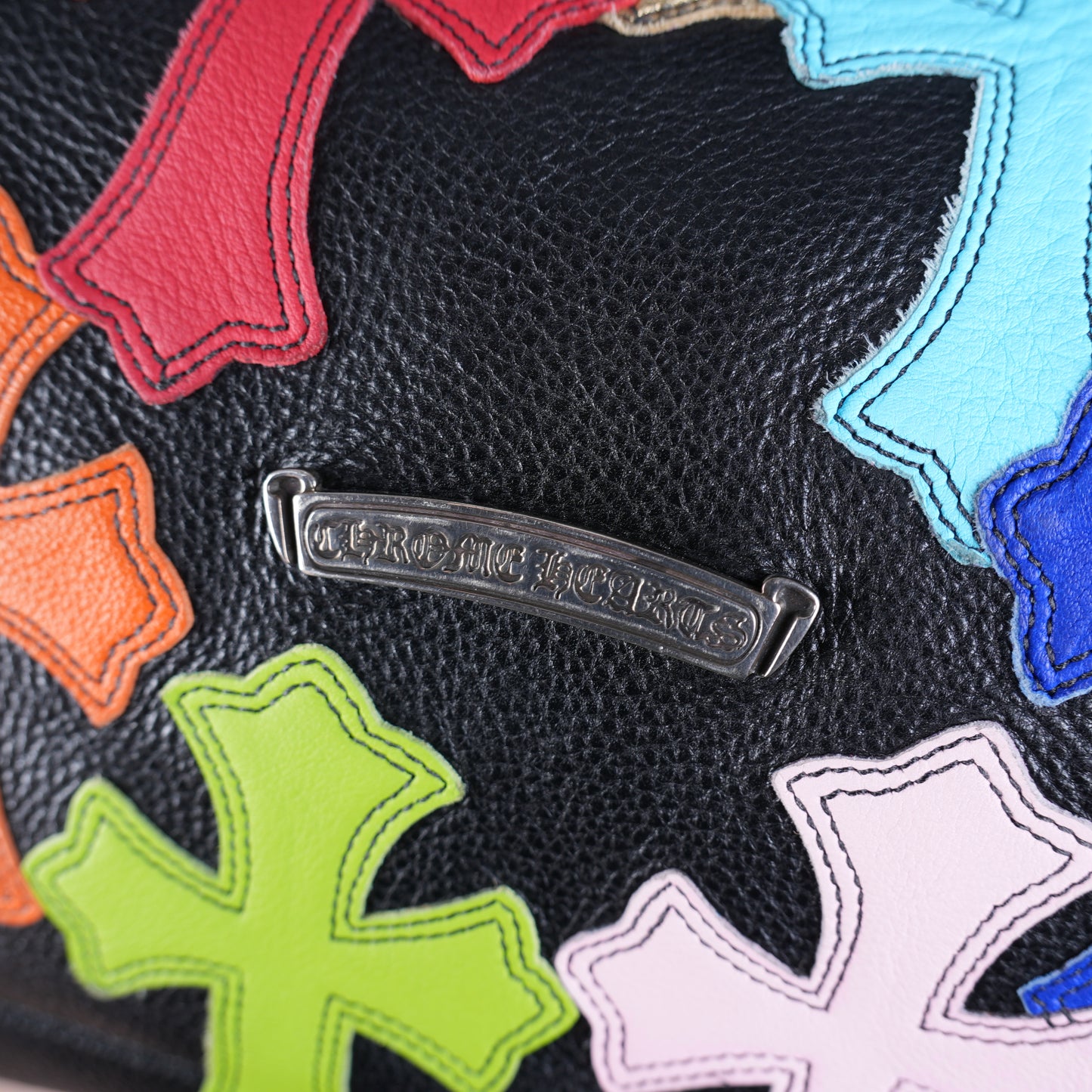 CHROME HEARTS MULTICOLOR CROSS PATCH TOTE BAG