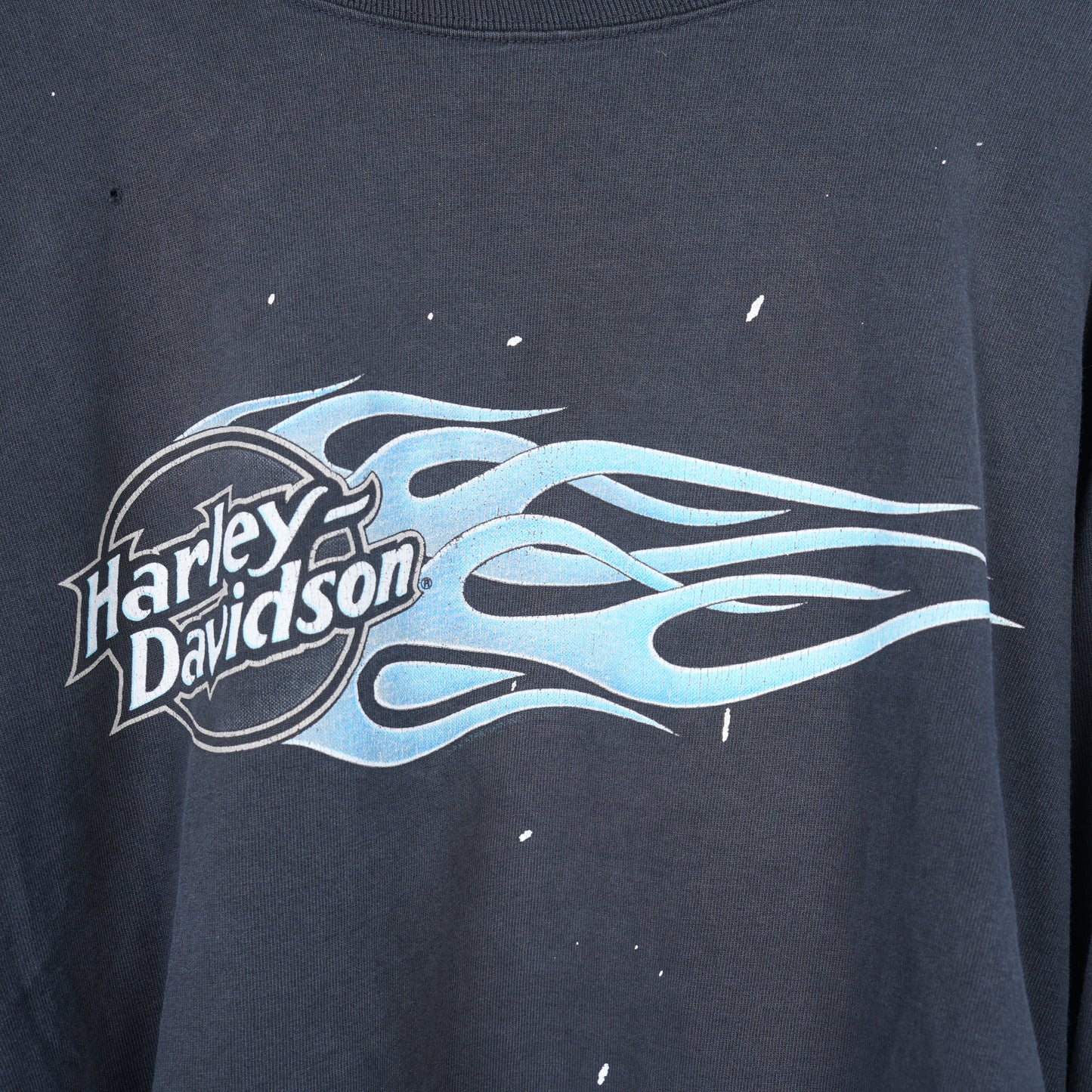 HARLEY DAVIDSON FADED BLUE FLAME LONG SLEEVE T-SHIRT