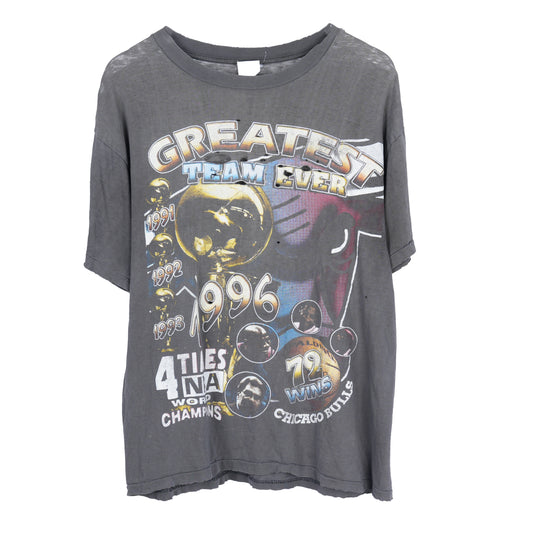 CHICAGO BULLS SMOKED THRASHED FADED CHAMPIONSHIP RAP T-SHIRT
