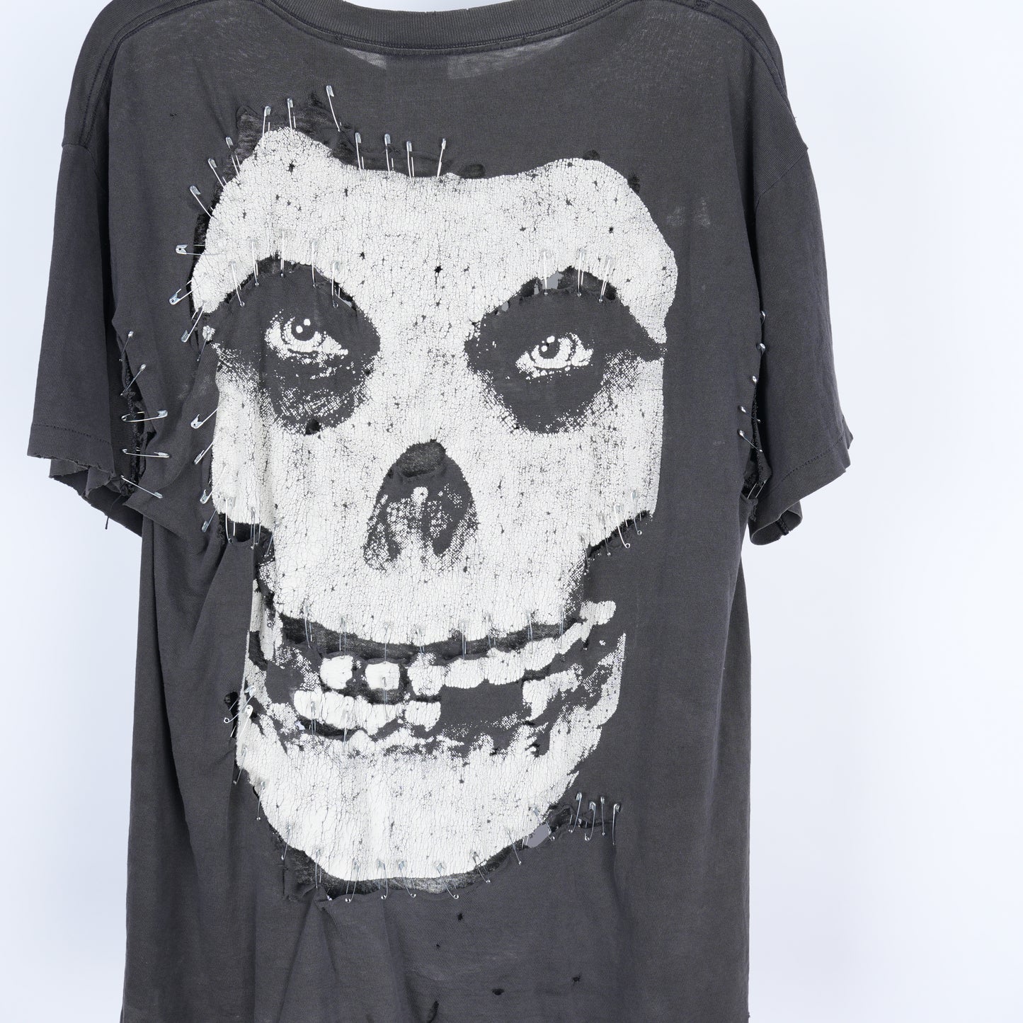 THRASHED MISFITS SAFETY PIN T-SHIRT