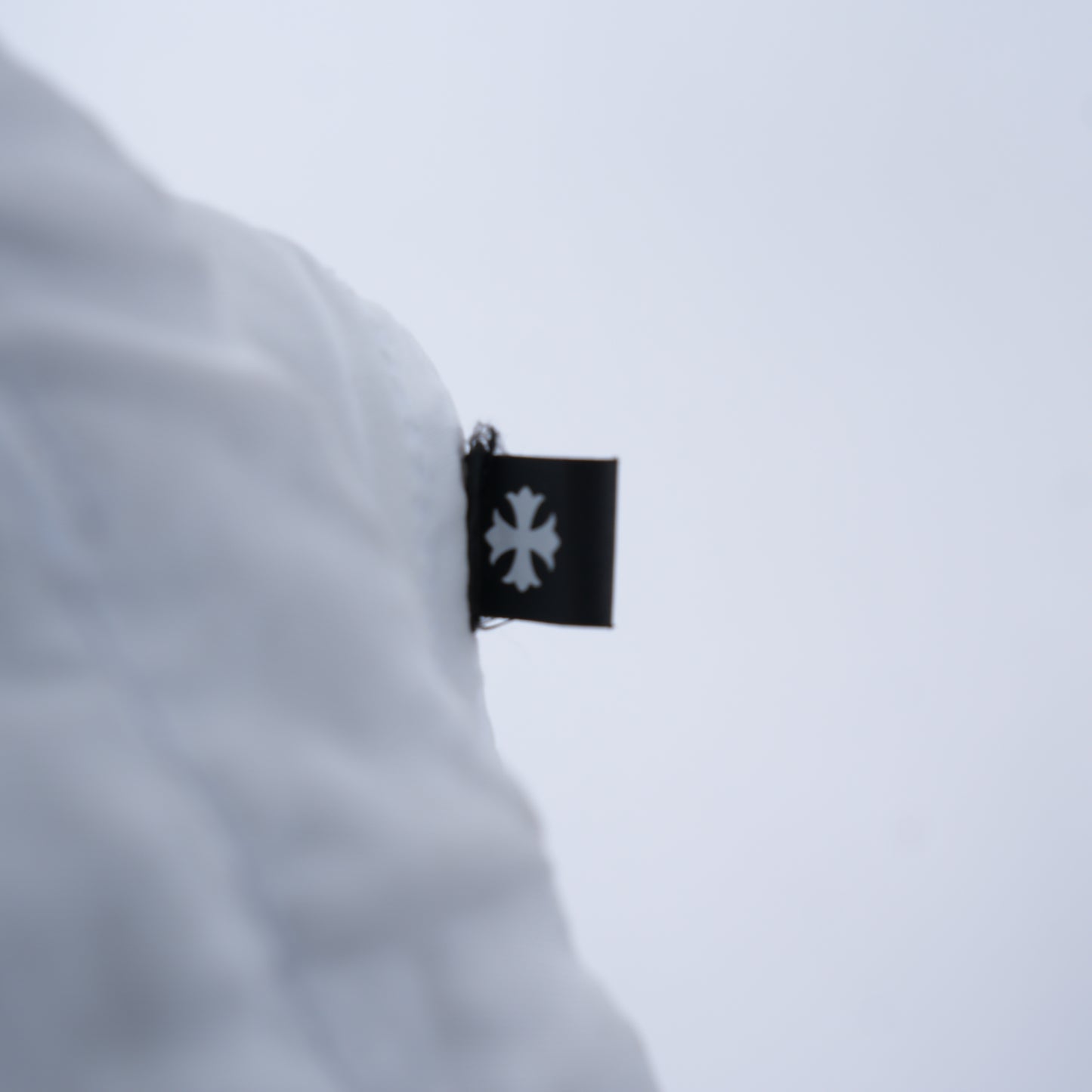 CHROME HEARTS WHITE LUCKY PATCH PARACHUTE PANTS