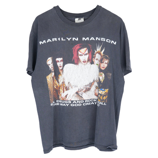 MARILYN MANSON SEX DRUGS ROCK N ROLL FADED VINTAGE T-SHIRT