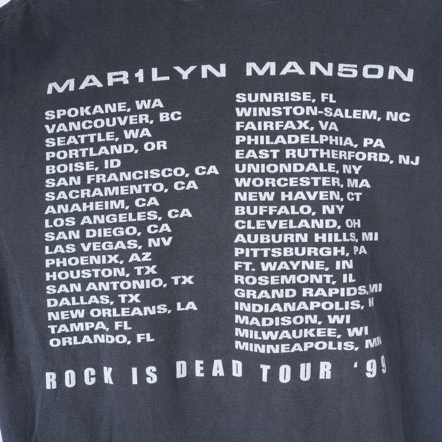 MARILYN MANSON SEX DRUGS ROCK N ROLL FADED VINTAGE T-SHIRT