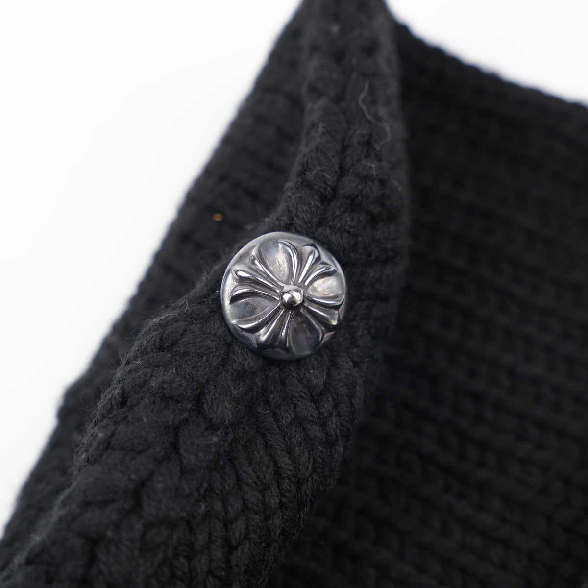 CHROME HEARTS CROSS PATCH BEANIE WITH CROSS HARDWARE