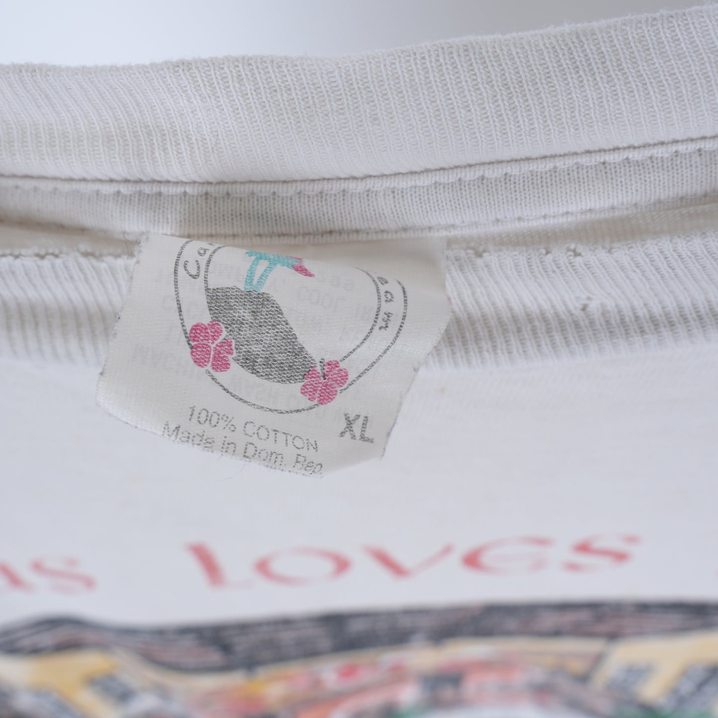 VINTAGE THRASHED BOXY JESUS LOVES YOU LAST SUPPER T-SHIRT