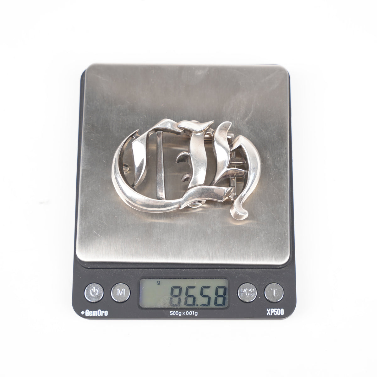 CHROME HEARTS 1 INCH SILVER CH BELT BUCKLE