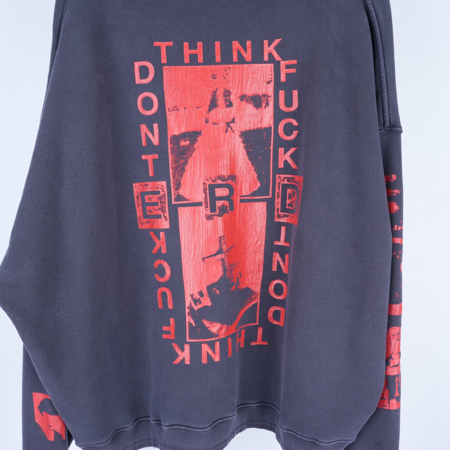 ERD LIPS HOODIE FADED NAVY