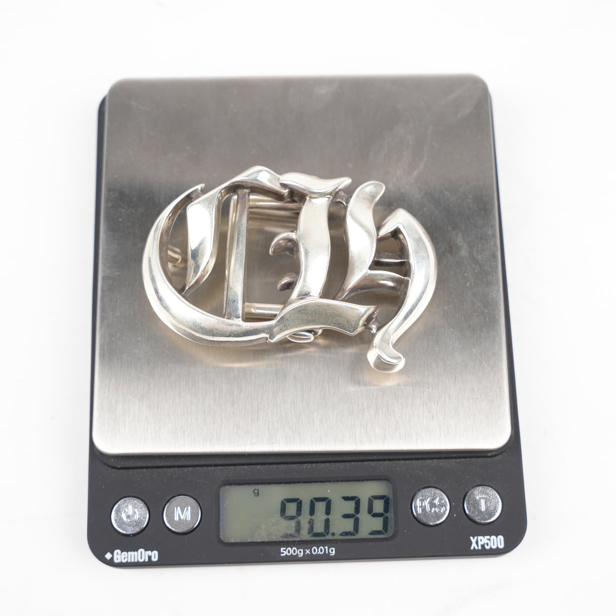 CHROME HEARTS 1 INCH CH BELT BUCKLE WITH BLACK STRAP