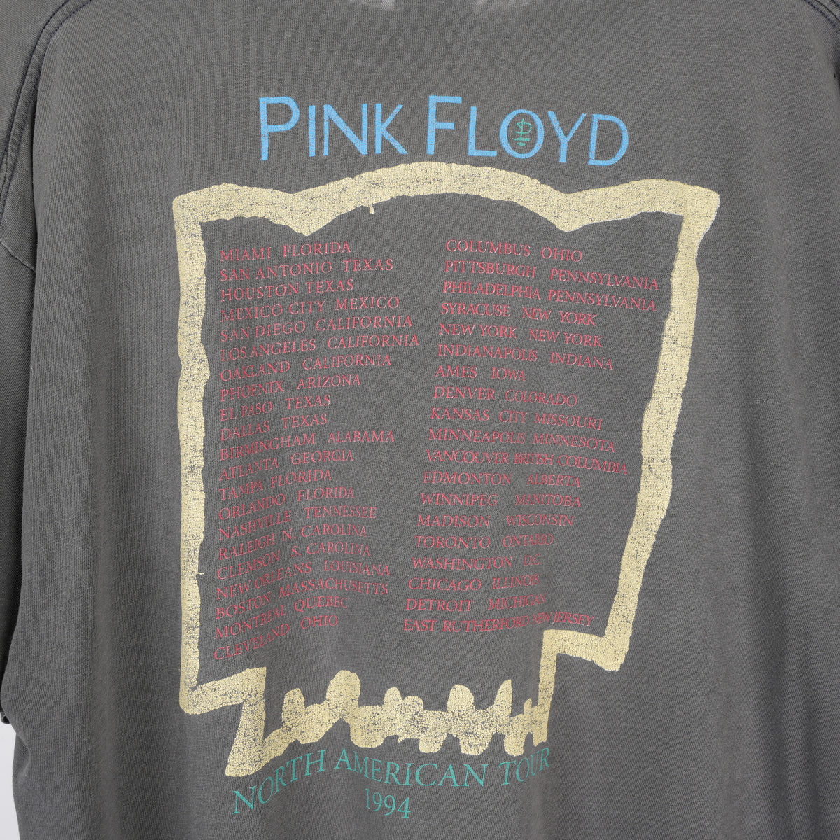 VINTAGE FADED 1994 PINK FLOYD NORTH AMERICAN TOUR TEE