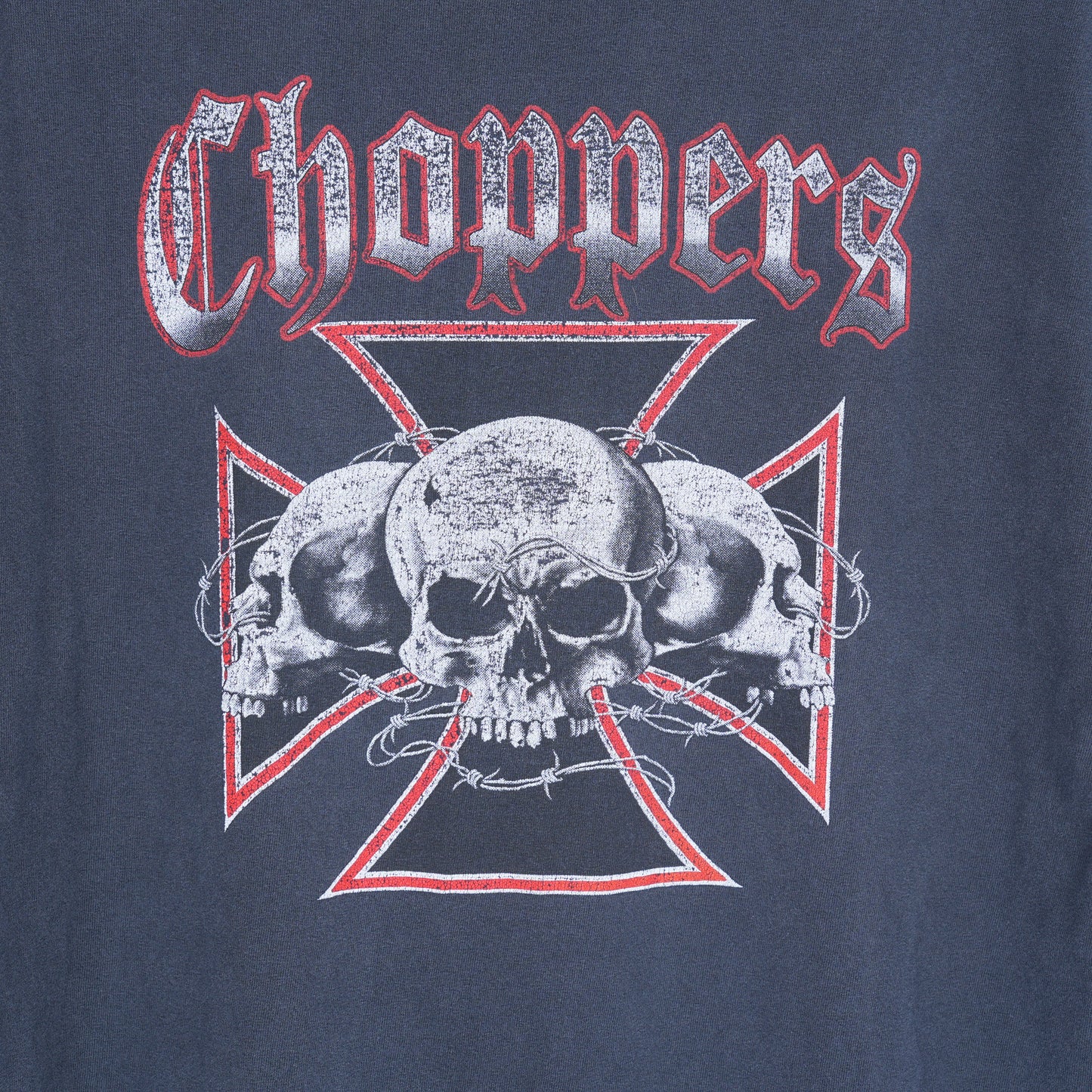 VINTAGE FADED BOXY CHOPPERS SKULL T-SHIRT
