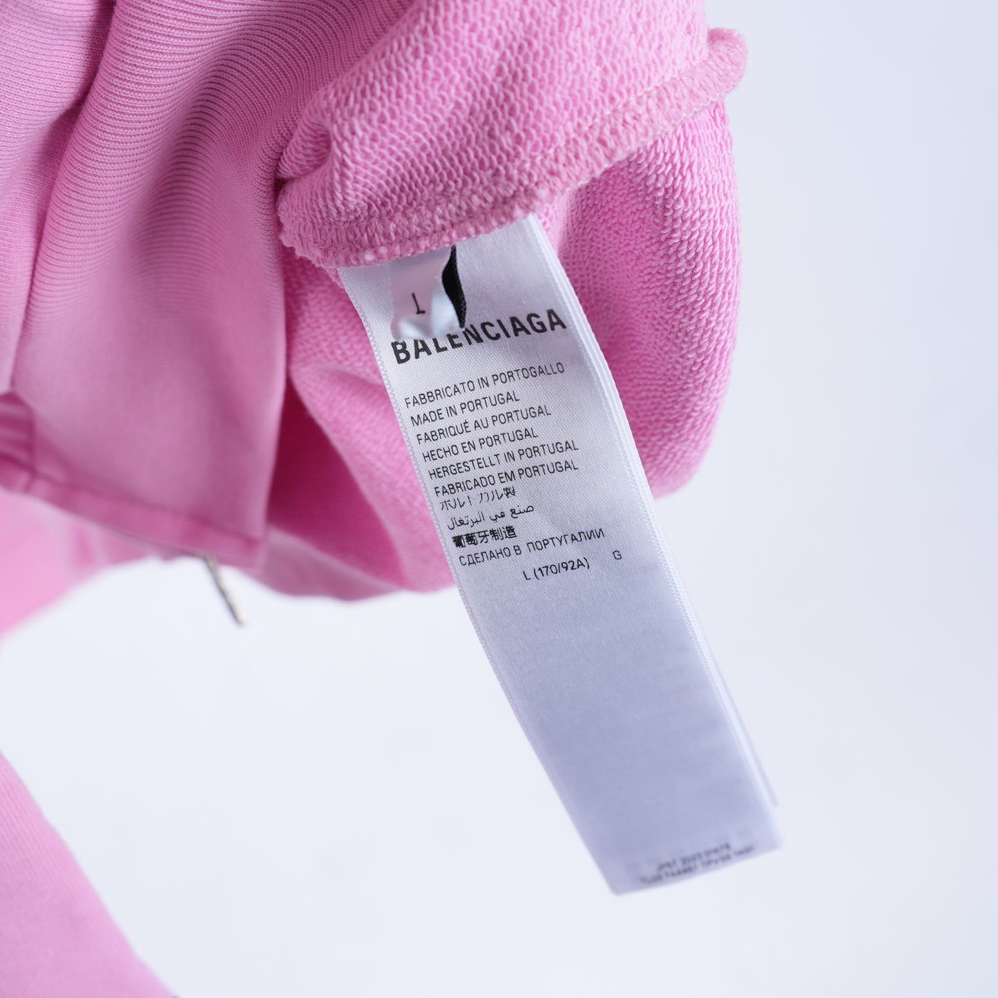 BALENCIAGA PINK ZIP UP HOODIE