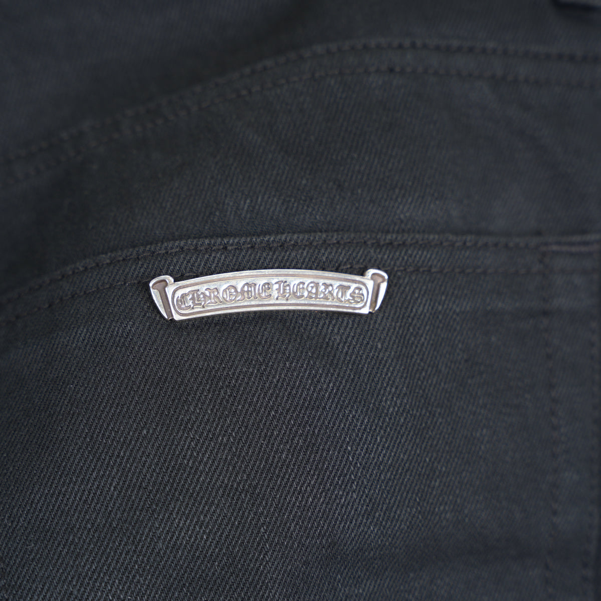 CHROME HEARTS BLACK KS CUT JEANS