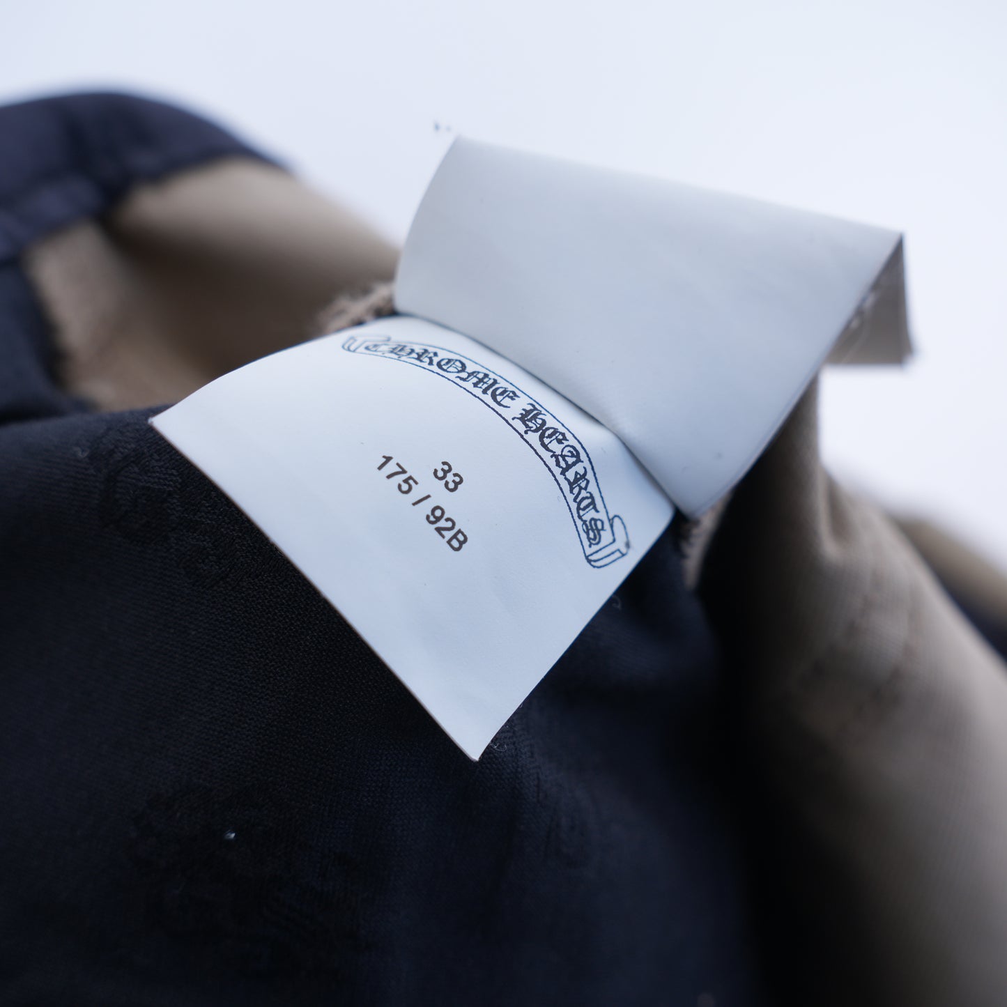 CHROME HEARTS TAN CROSS PATCH CARPENTER PANTS