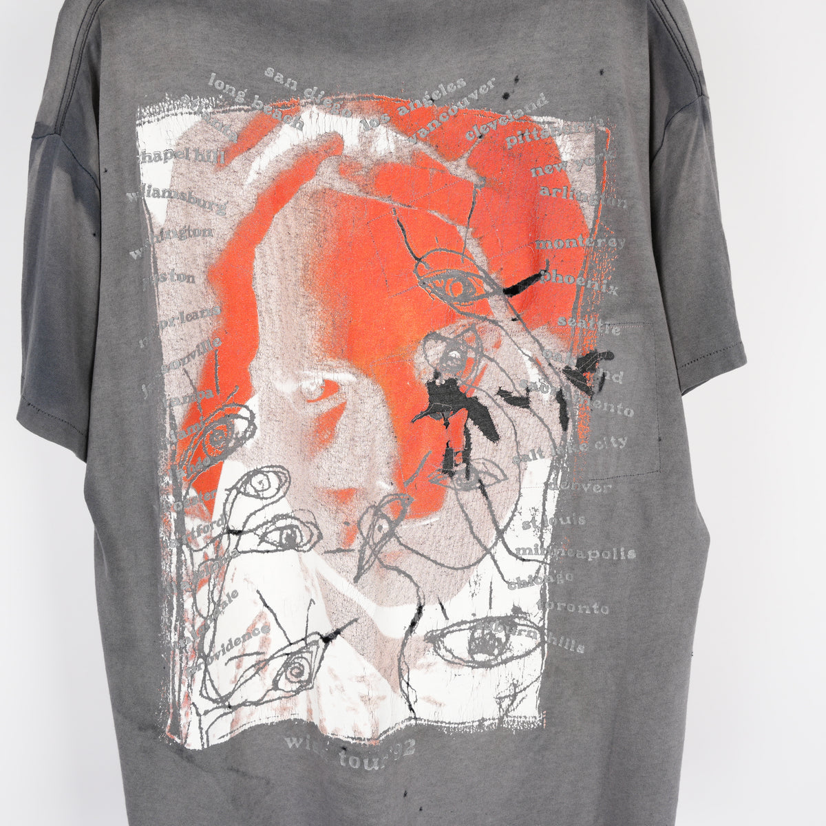 VINTAGE 1992 FADED REPAIRED THE CURE TEE WISH TOUR T-SHIRT