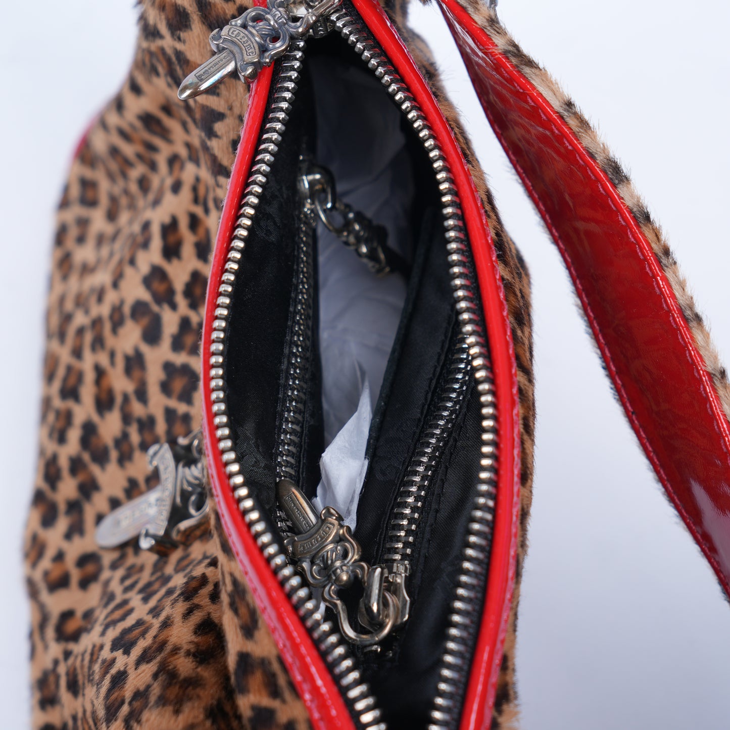 CHROME HEARTS CHEETAH CHICKEN NUGGET PURSE