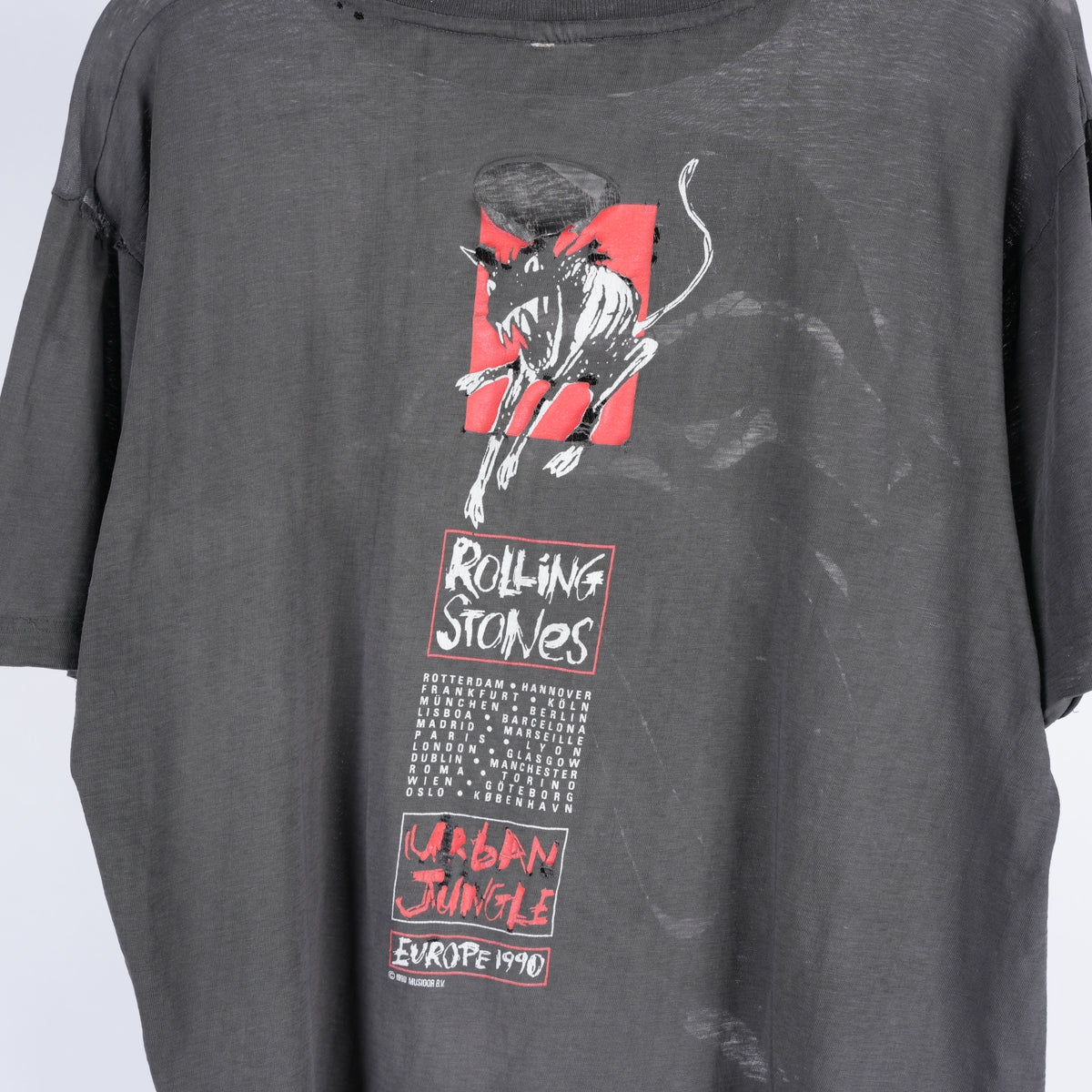 VINTAGE DISTRESSED ROLLING STONES TONGUE TEE