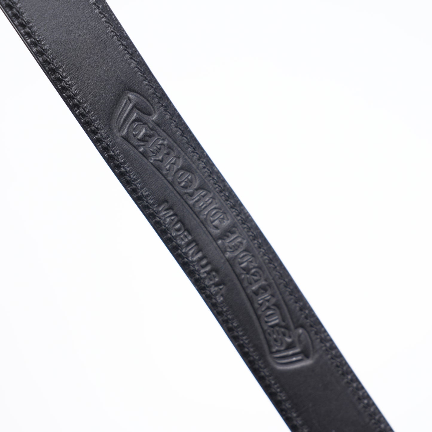 CHROME HEARTS 1 INCH OVAL BUCKLE W BLACK STRAP