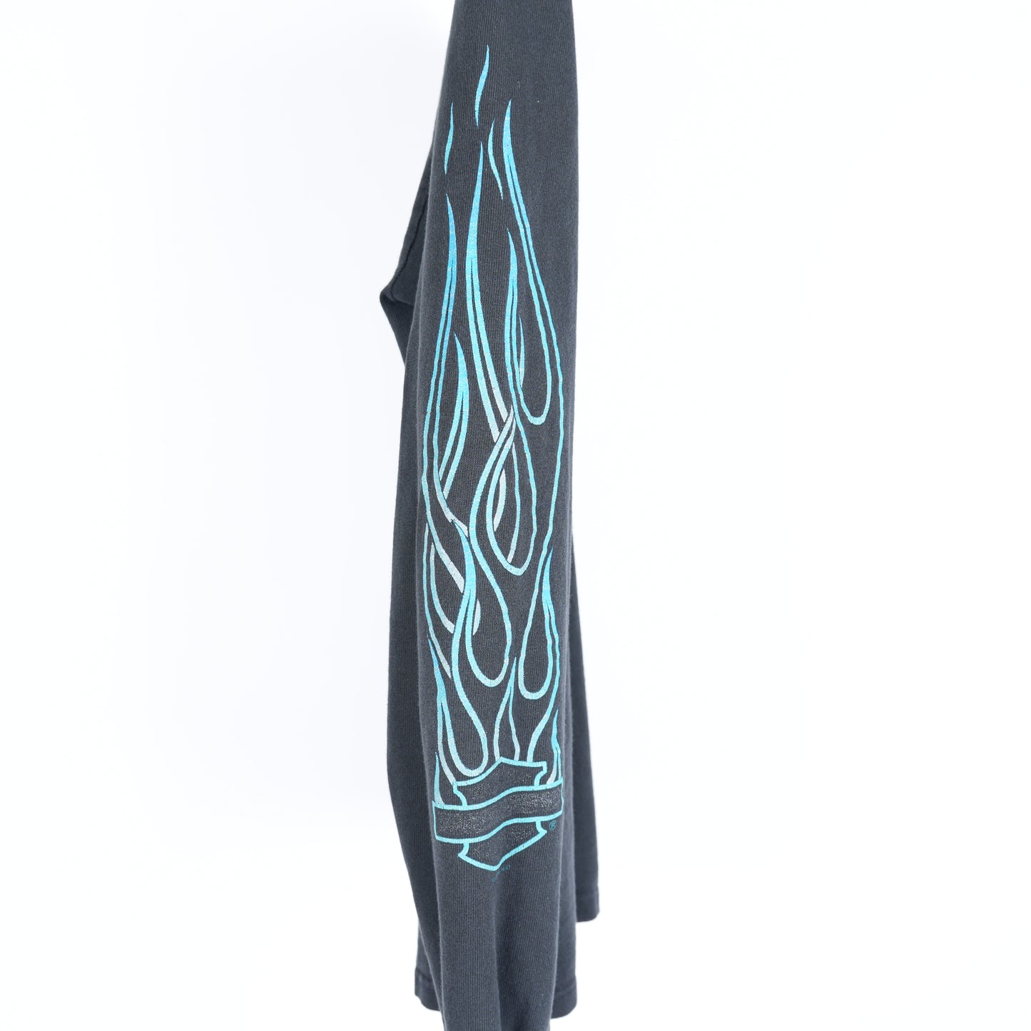 VINTAGE HARLEY DAVIDSON BLUE FLAME LONG SLEEVE TEE