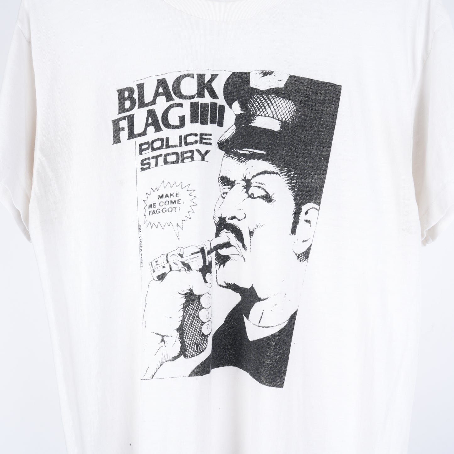 VINTAGE BLACK FLAG 1980s POLICE STORY TEE
