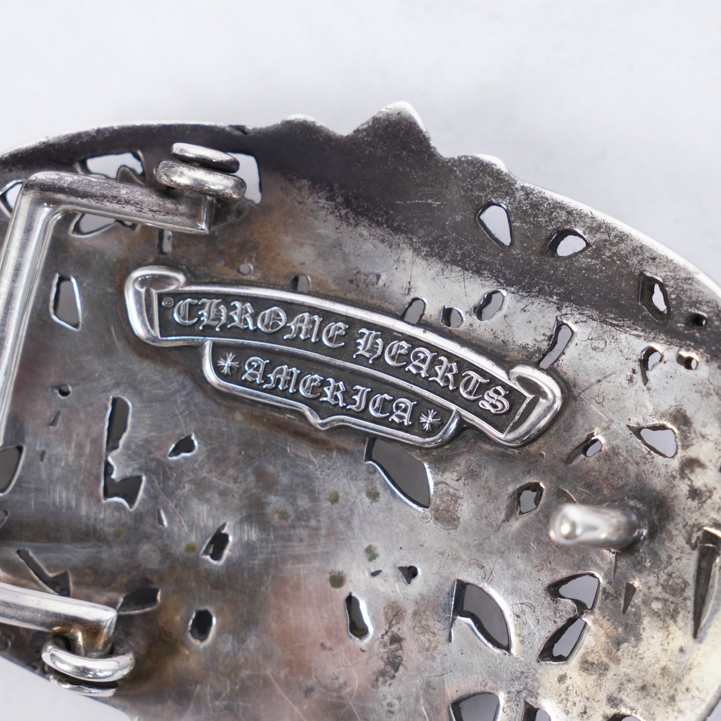 SILVER CEMETERY BUCKLE