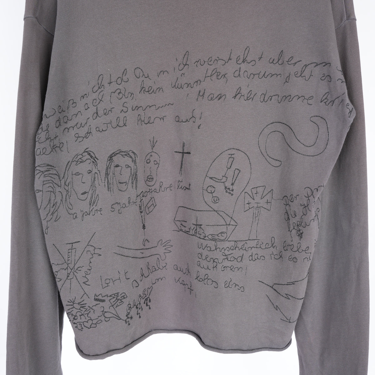 ENFANTS RICHES DÉPRIMÉS SS19 HEROIN NEEDLES EMBROIDERED LONG SLEEVE TEE