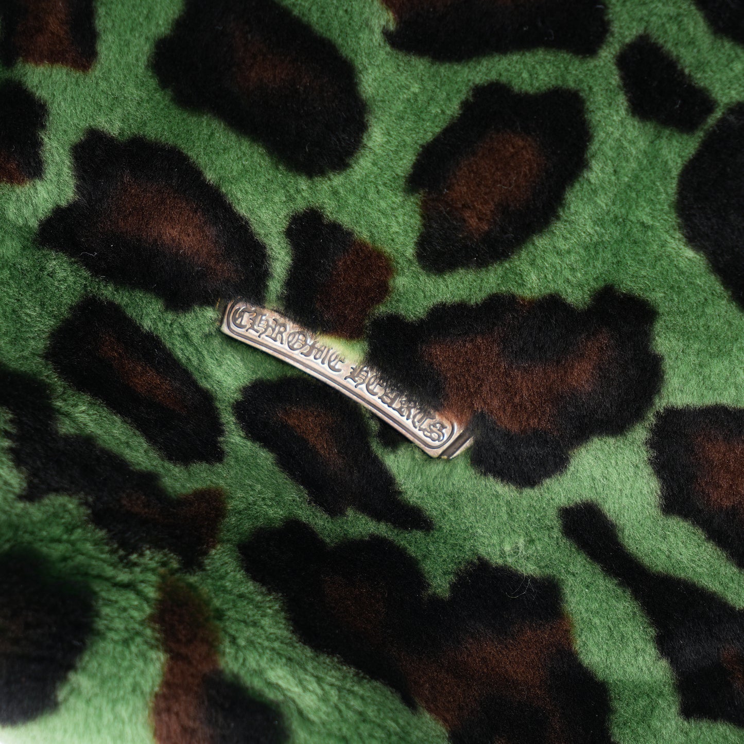 CHROME HEARTS GREEN CHEETAH TOTE BAG
