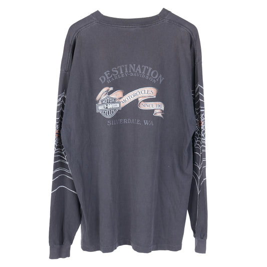 VINTAGE HARLEY DAVIDSON SPIDER WEB LONG SLEEVE TEE