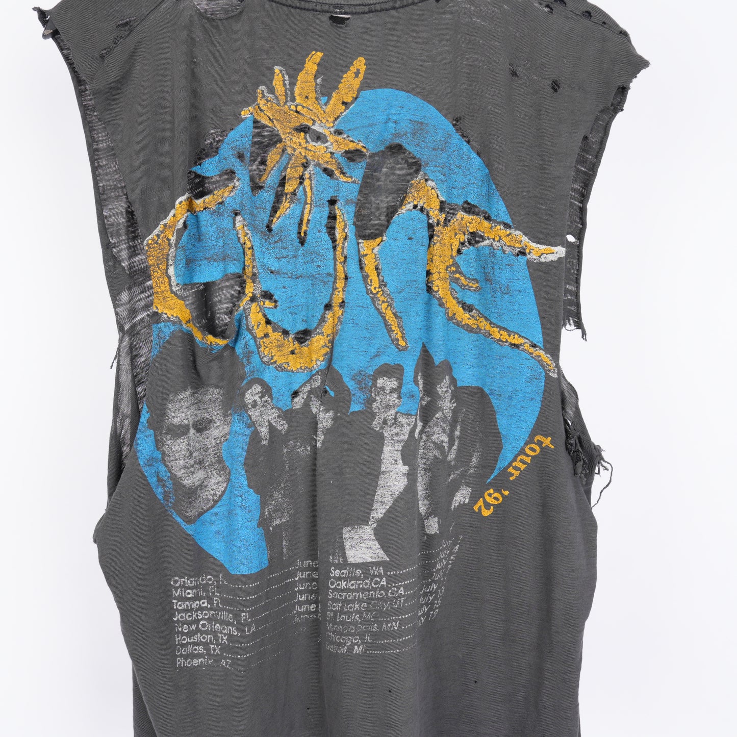 VINTAGE SMOKED THE CURE CUT OFF TEE