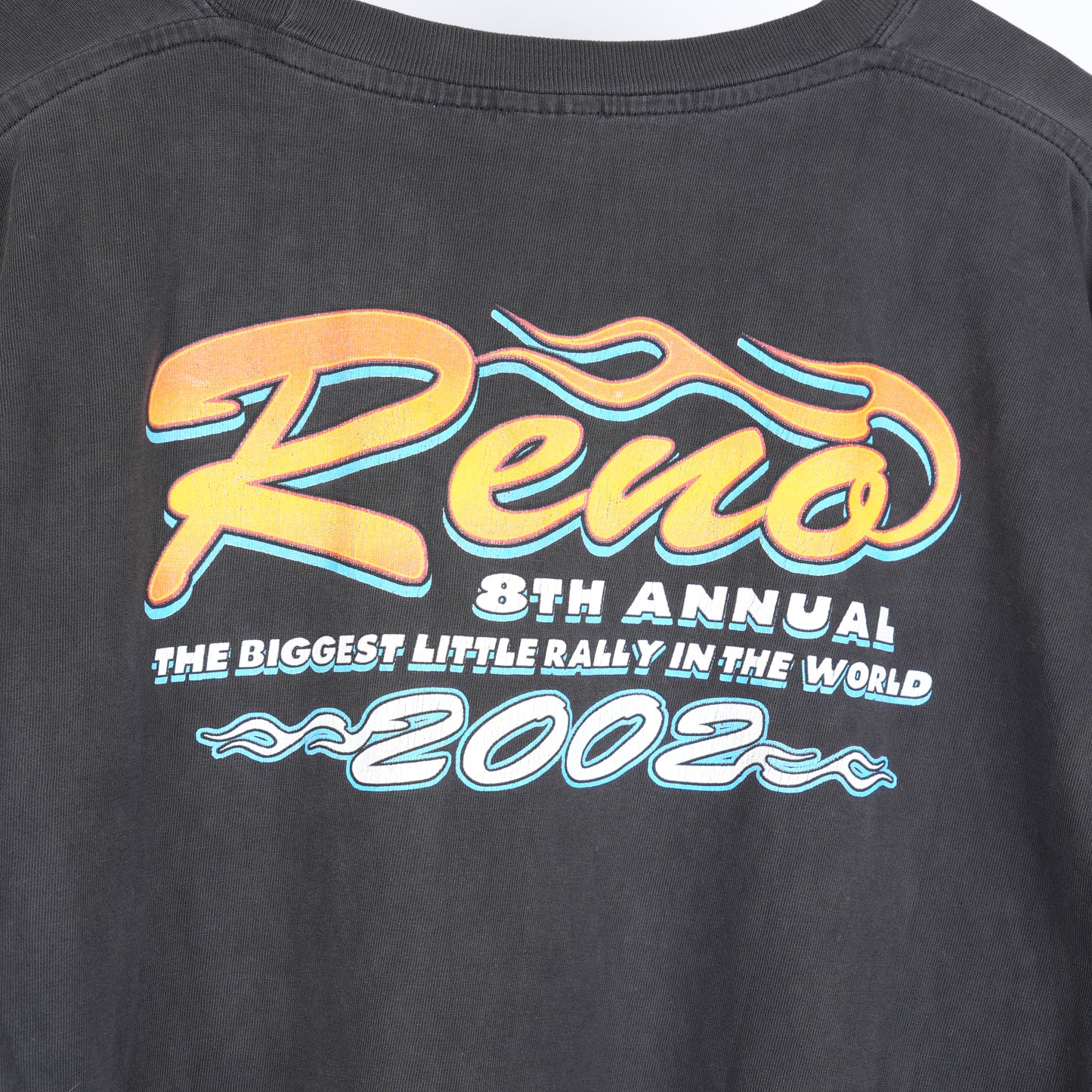VINTAGE RENO FLAMES SKULL LONG SLEEVE TEE