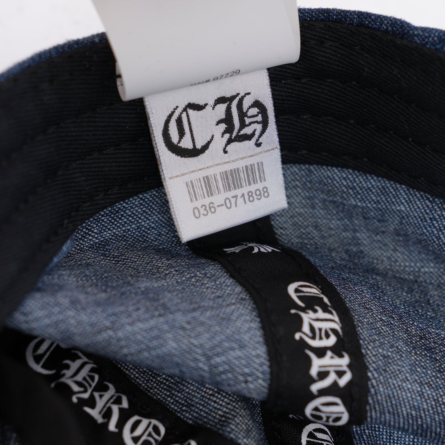 CHROME HEARTS DAGGER EMBROIDERED DENIM HAT