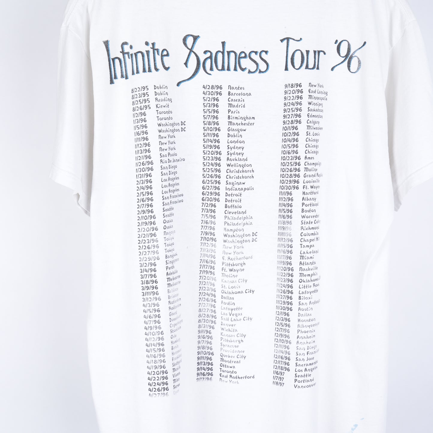 VINTAGE 1995 SMASHING PUMPKINS INFINITE SADDNESS TOUR