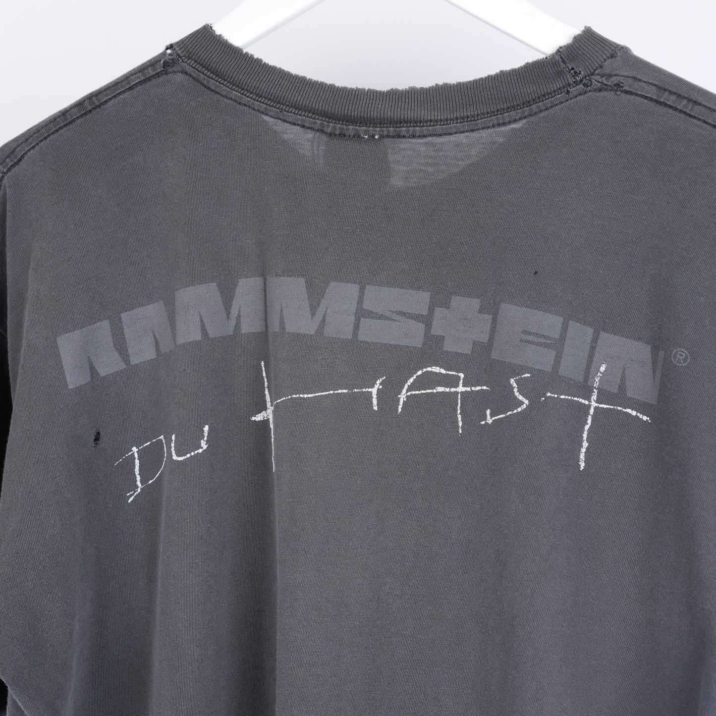 VINTAGE 90S RAMSTEIN DU HAST THRASHED BAND TEE