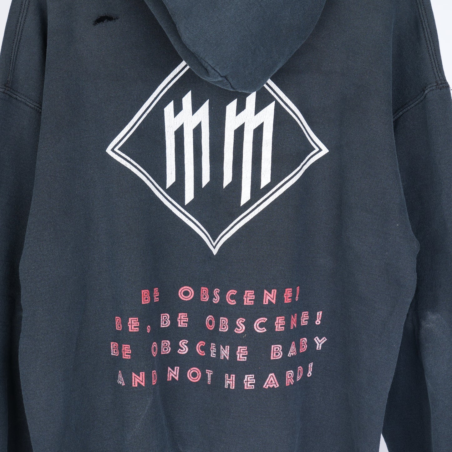 MARYLIN MANSON BLACK THRASHED HOODIE