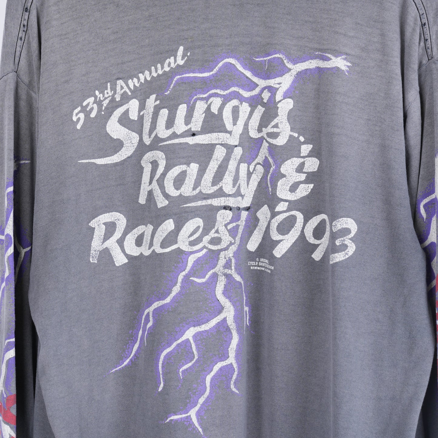 VINTAGE FADED STURGIS RALLY AND RACES 1993 LONGSLEEVE