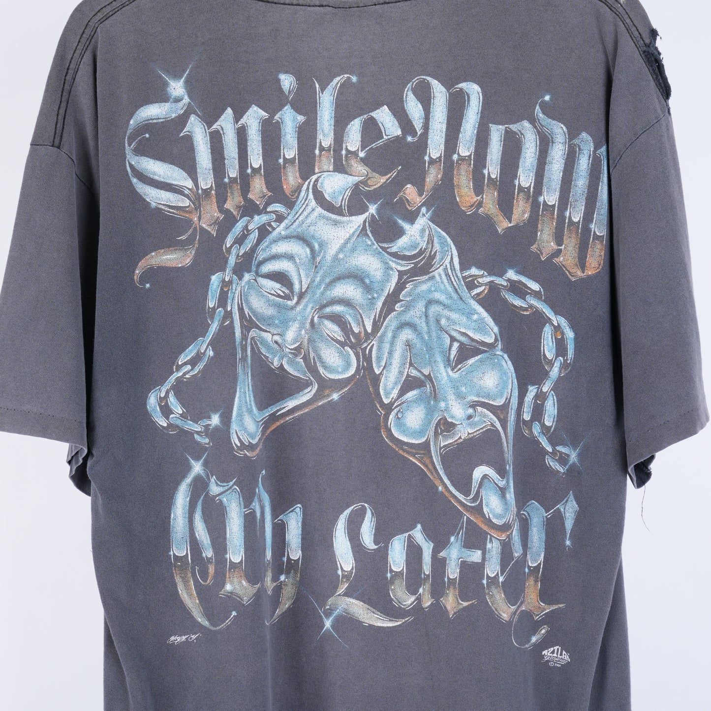 VINTAGE THRASHED SMILE NOW CRY LATER TEE
