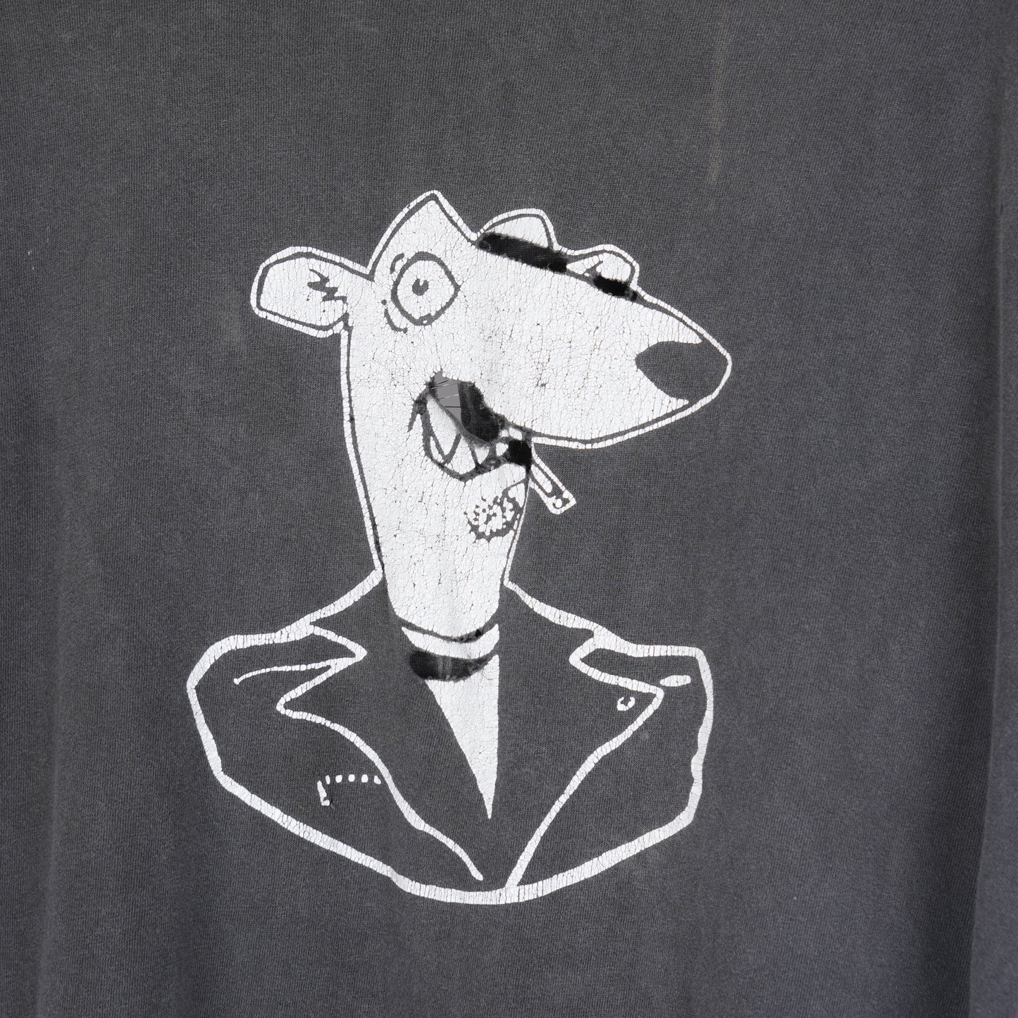 VINTAGE SCREECHING WEASEL THRASHED SAFETY PIN TEE