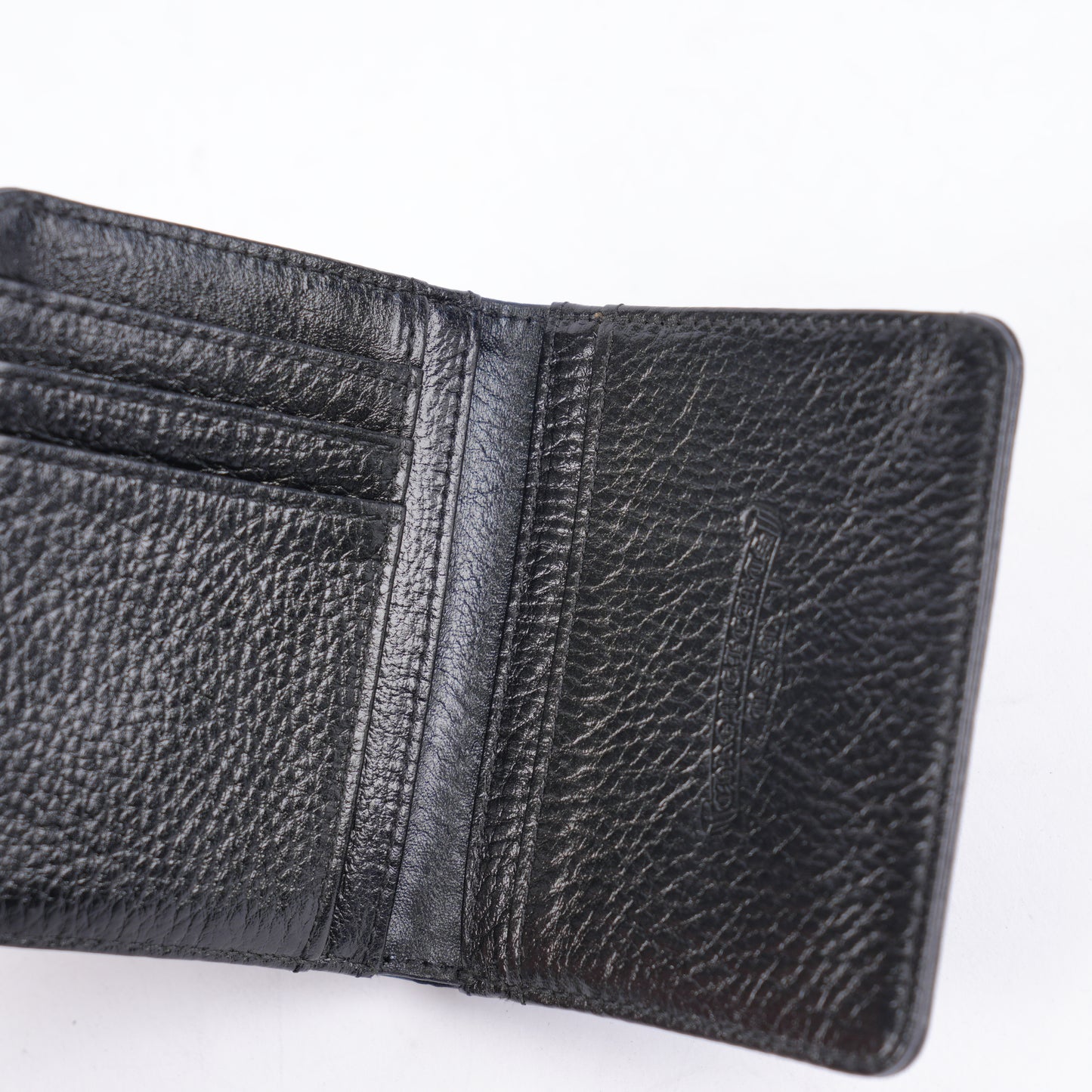 CHROME HEARTS Dr Digiacomo BLACK LEATHER CROSS PATCH BIFOLD WALLET