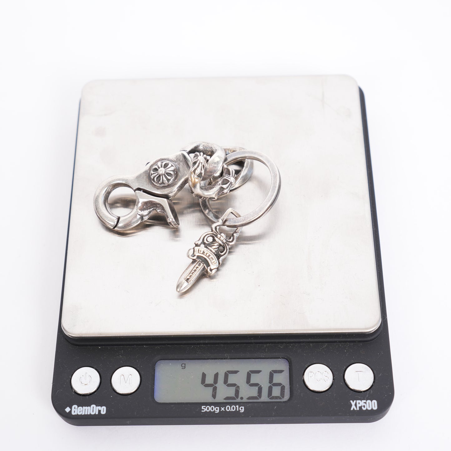 CHROME HEARTS FANCY LINK DAGGER KEY CHAIN