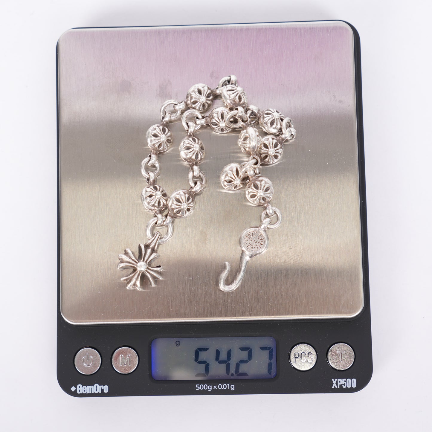 CHROME HEARTS CROSS BALL CHARM BRACELET