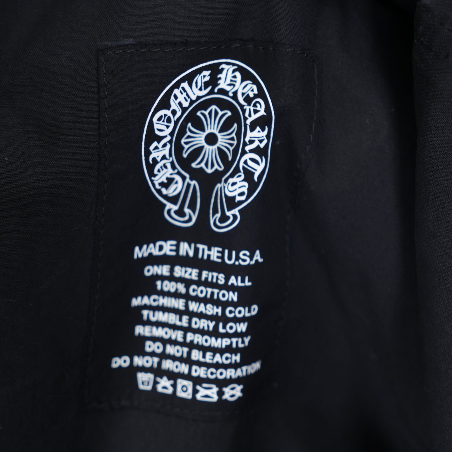 CHROME HEARTS BLACK PARACHUTE PANTS