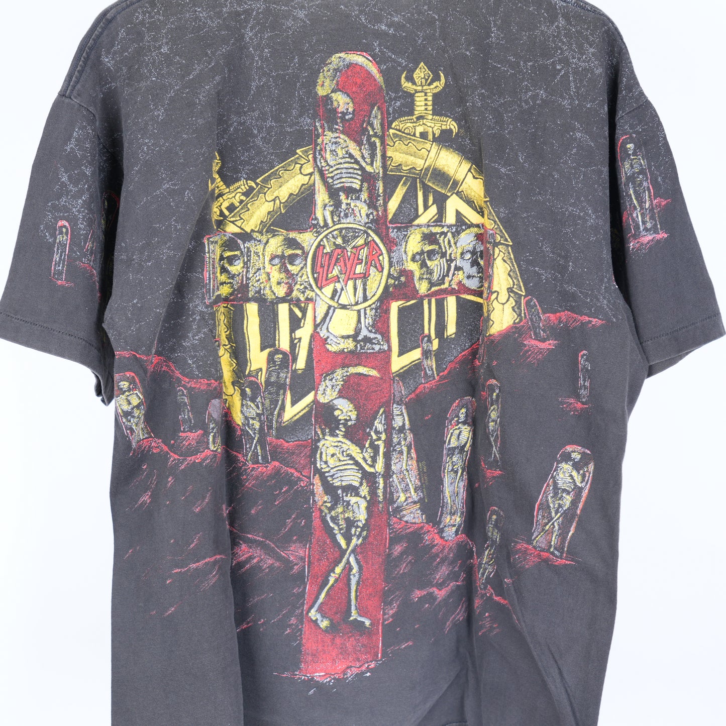 VINTAGE SLAYER SKULL CROSS TEE