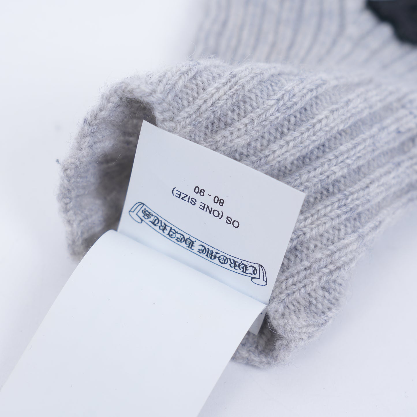 CHROME HEARTS GREY CROSS GLOVES