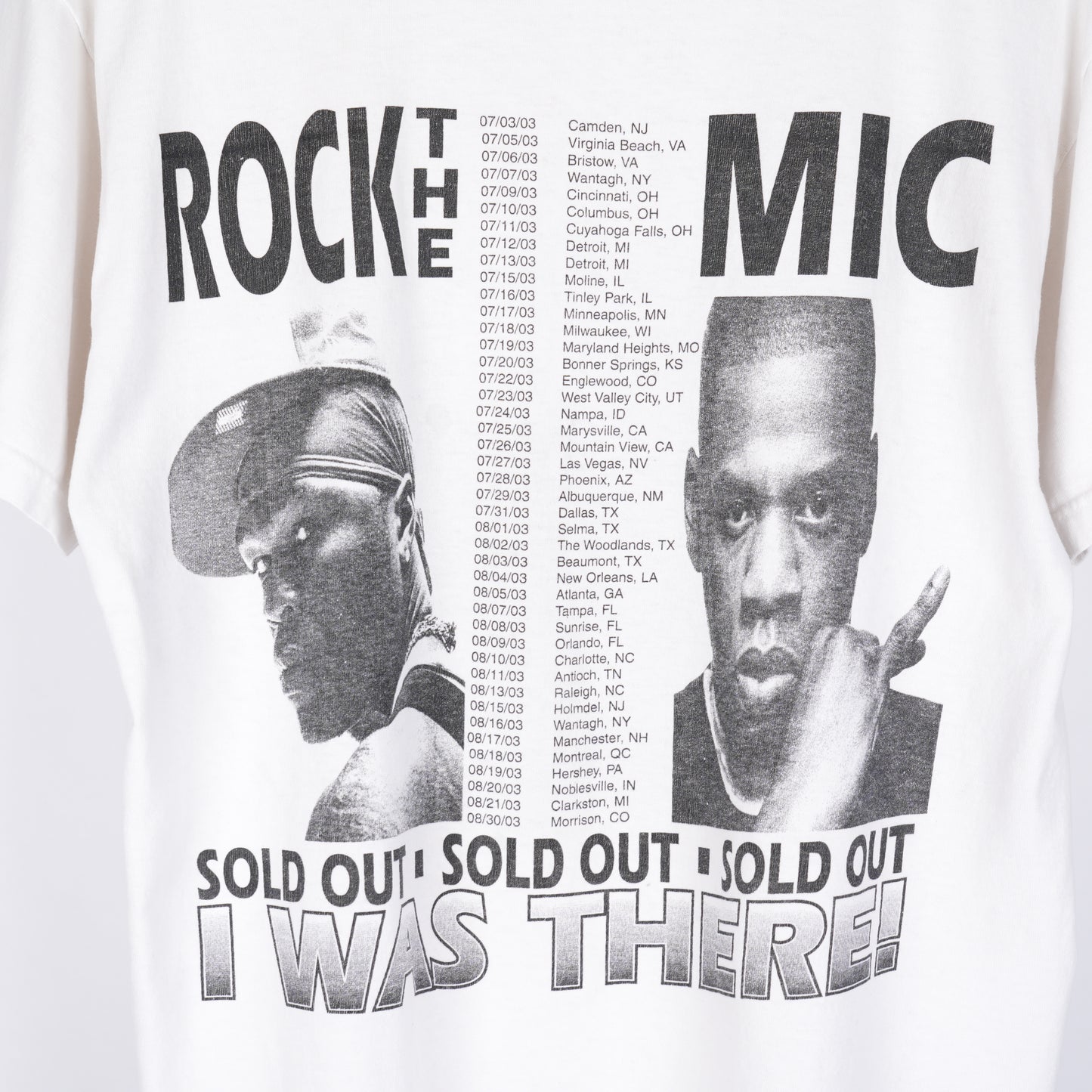 VINTAGE Rock The Mic Tour Rap Tee